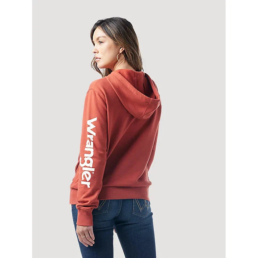 Wrangler Women's Americana Logo Hoodie - Red - Image 2
