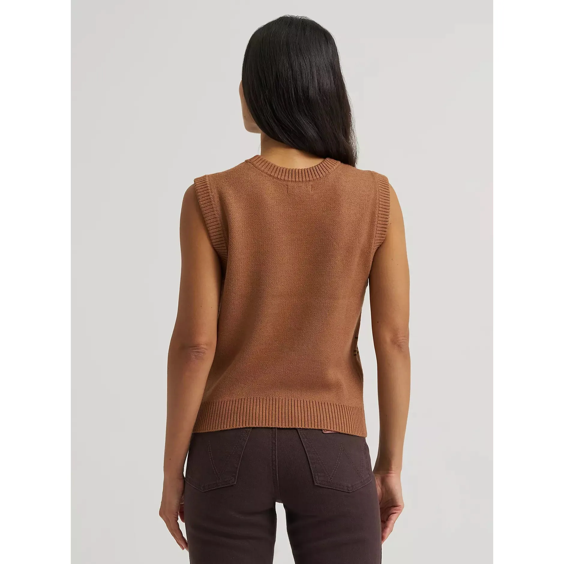 Wrangler Women's Horse Sweater Vest - Brown - Image 2