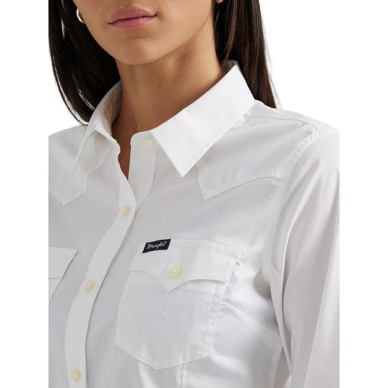 Wrangler Women's Long Sleeve Button Down - White - Image 3