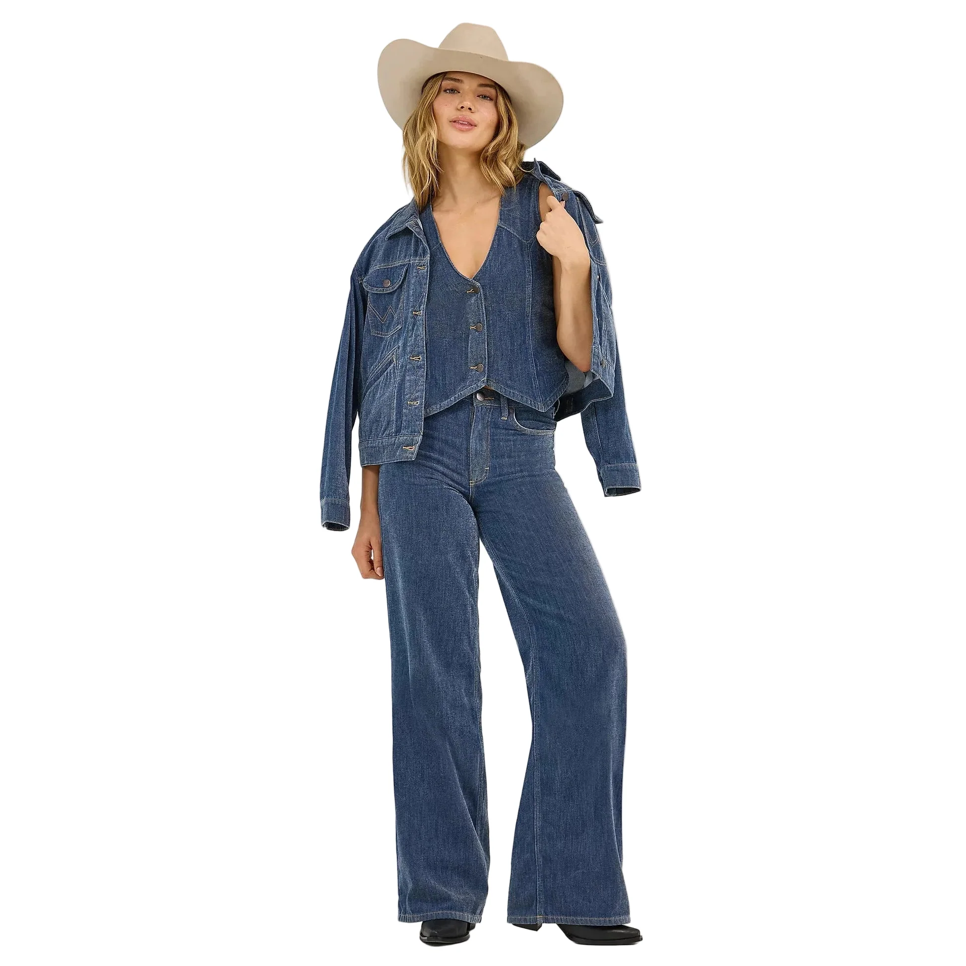 Wrangler Women's Retro Bailey High Rise Airy Wide Leg Jean - Reagan - Image 7