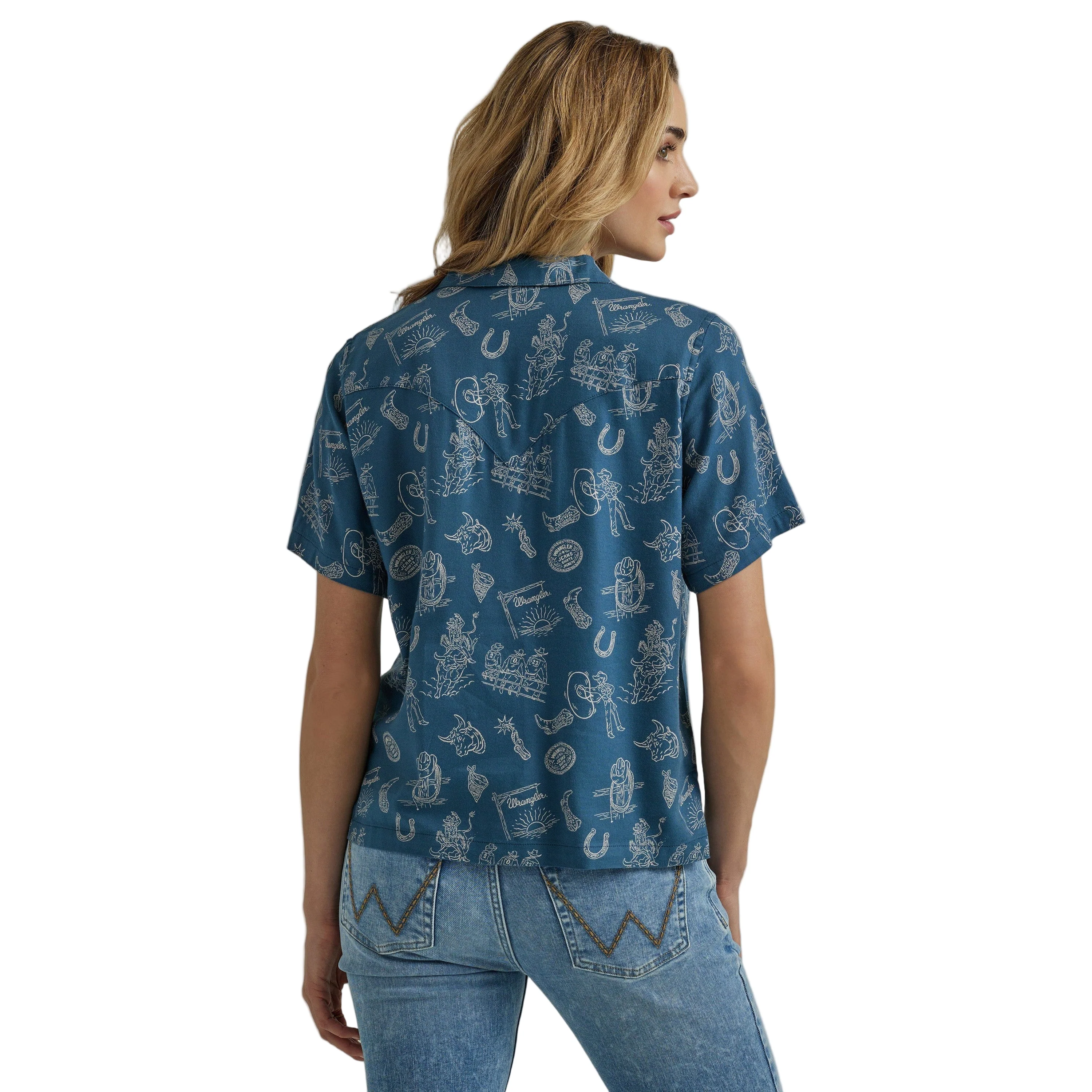 Wrangler Women's Short Sleeve Top - Coconut Floral Cream - Image 2