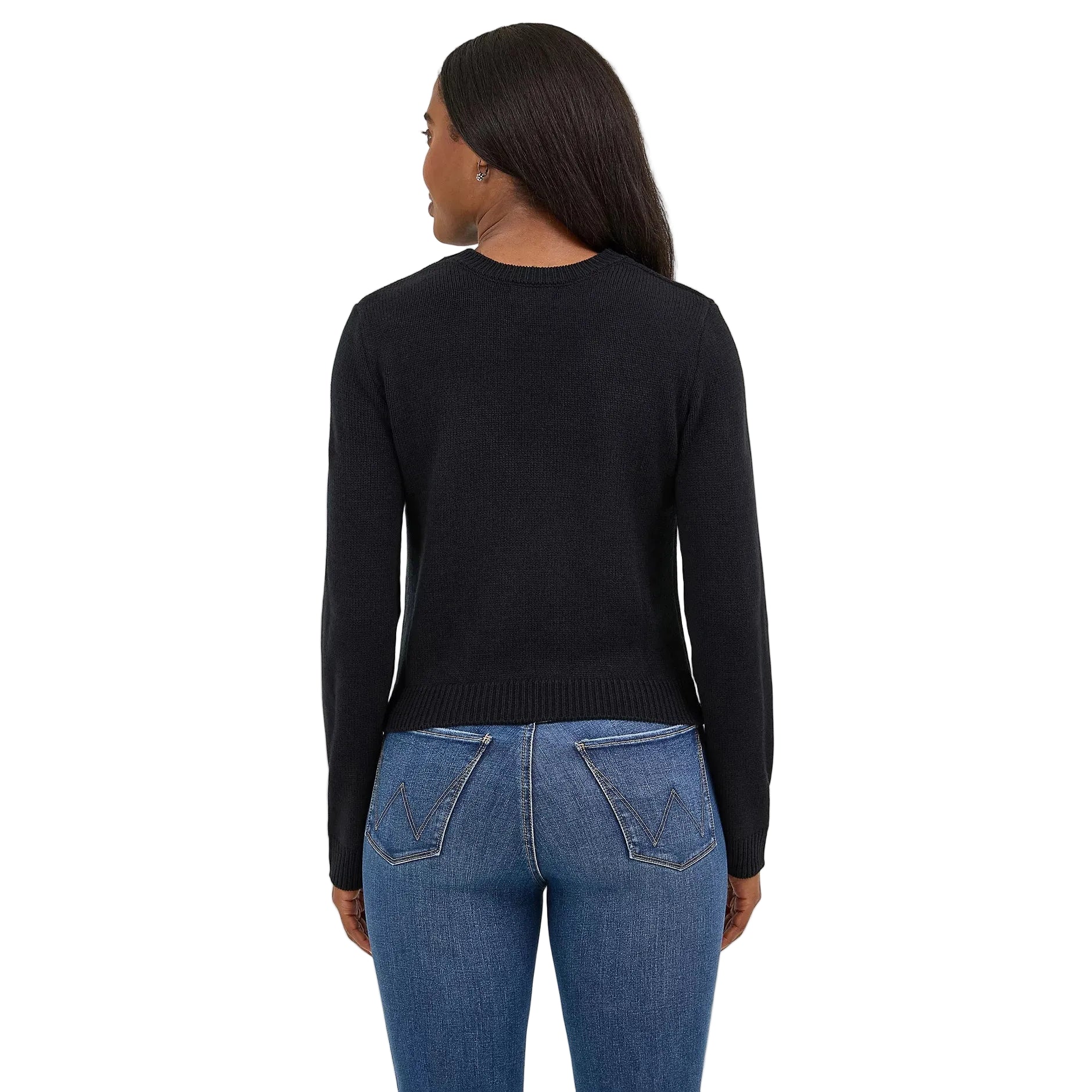 Wrangler Women's Saddle Up Western Shrunken Sweater - Saddle Black - Image 2