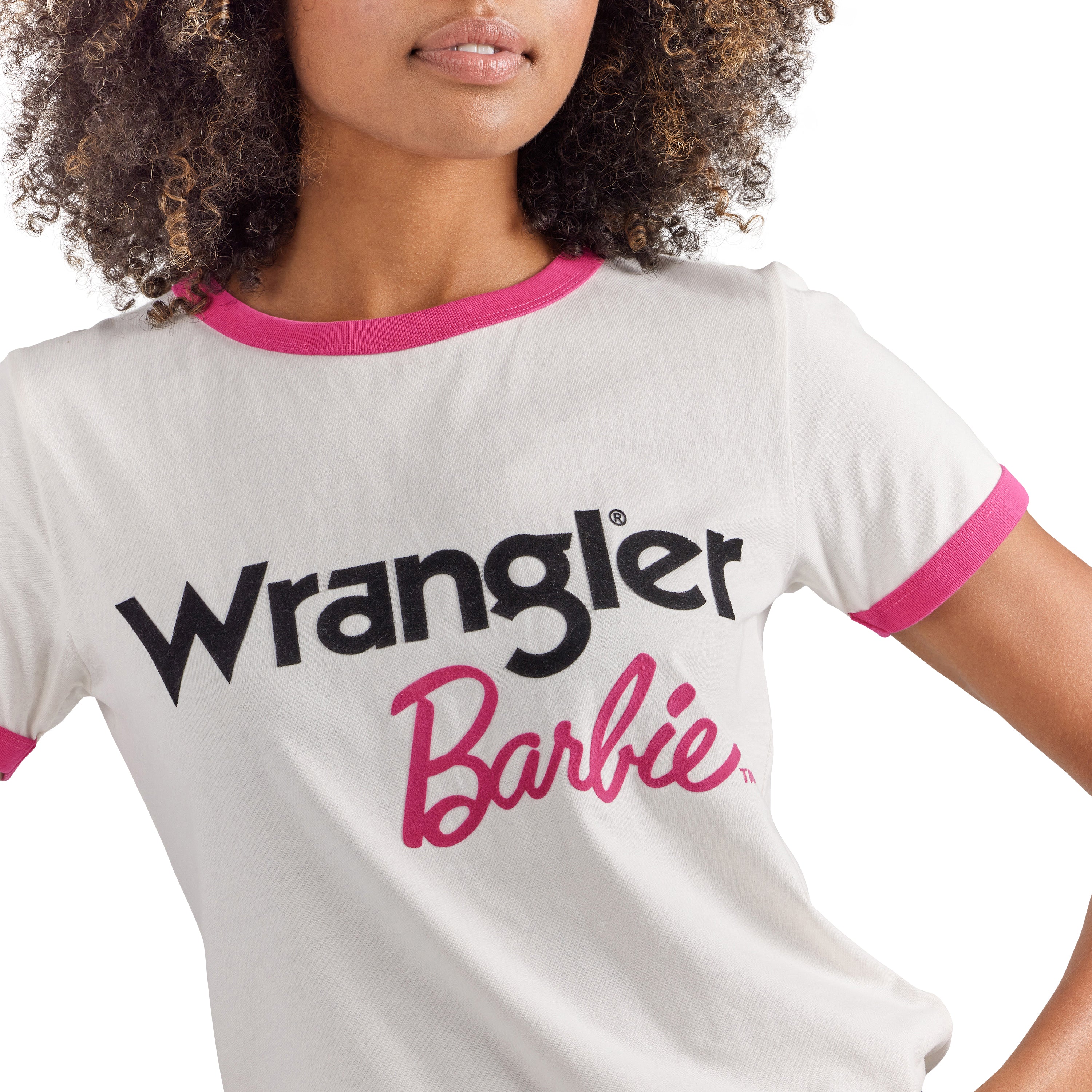 Wrangler X Barbie Ringer T-Shirt - White - Image 4