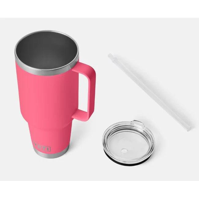 Yeti Rambler 1.2L Mug with Straw - Tropical Pink - Image 4