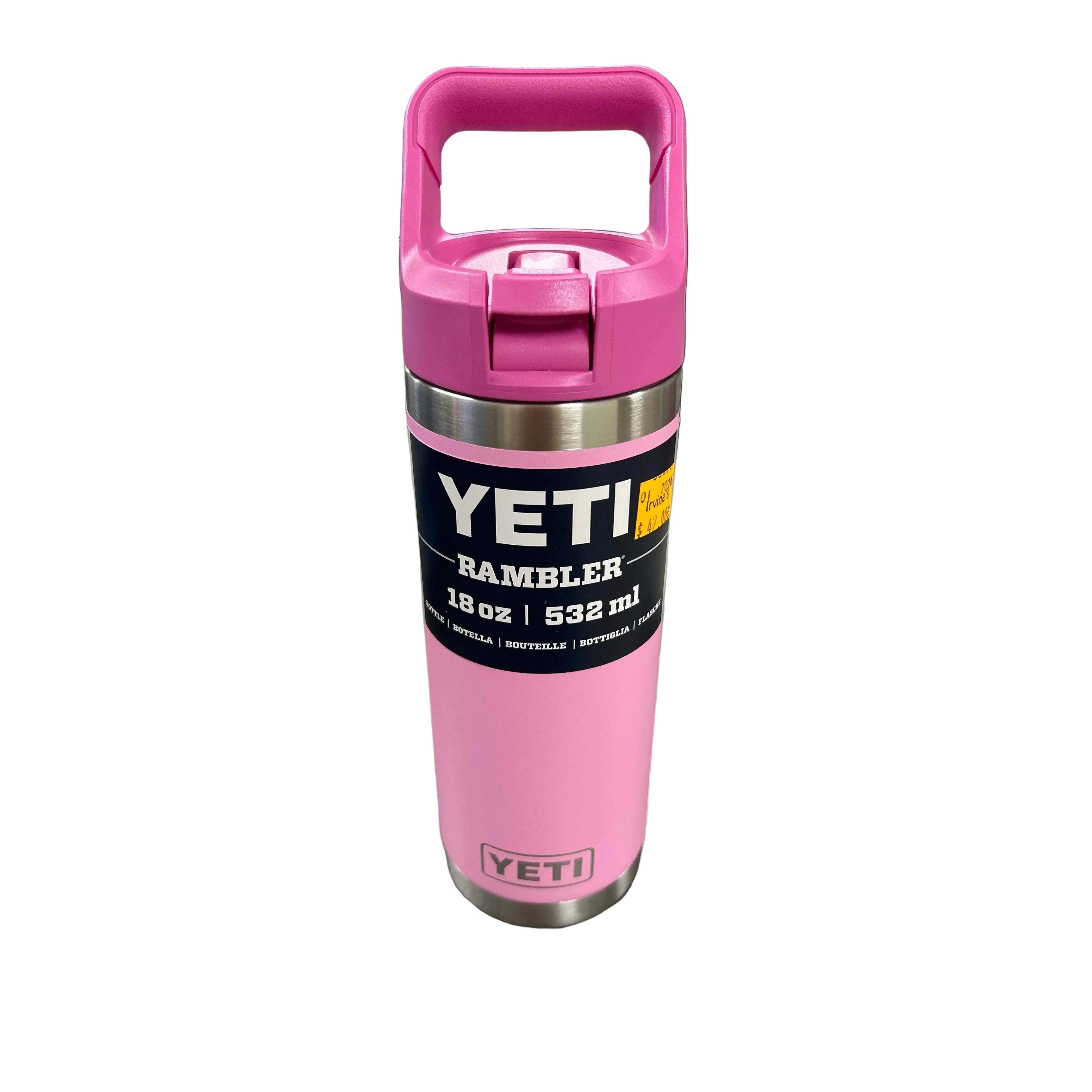 Yeti Rambler 532ml Straw Water Bottle - Aspen Power Pink Wildflower