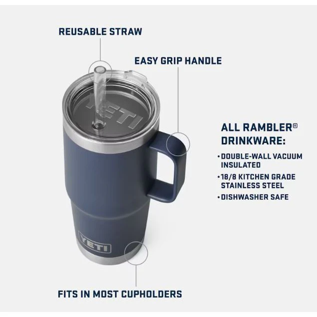 Yeti Rambler 739ml Straw Mug - Wetlands Brown - Image 2