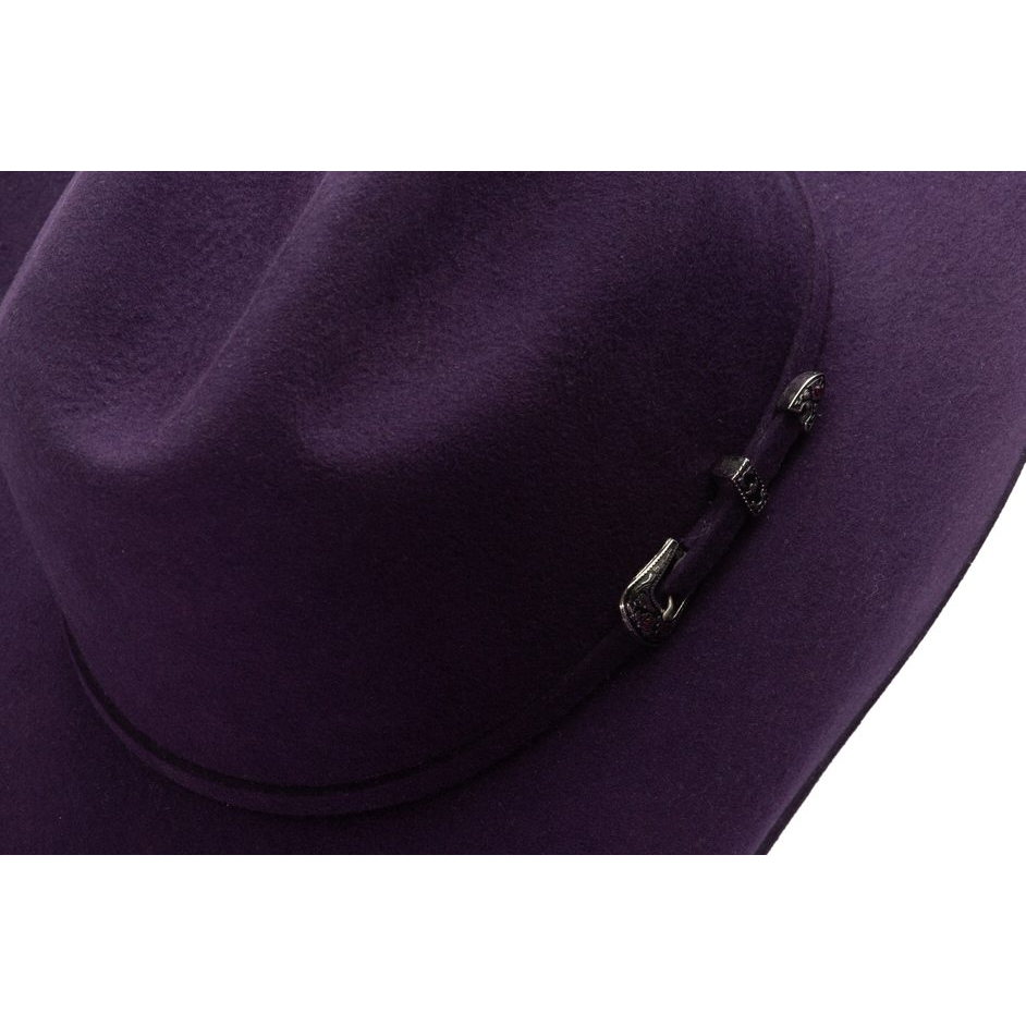 Cheyenne Purple 4.25 Brim Wool Pre-Creased Felt Hat by ProHats